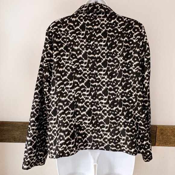 NEW Laura Ashley Leopard Jacket Coat Zip Up M Cheetah Animal Print - Picture 7 of 10